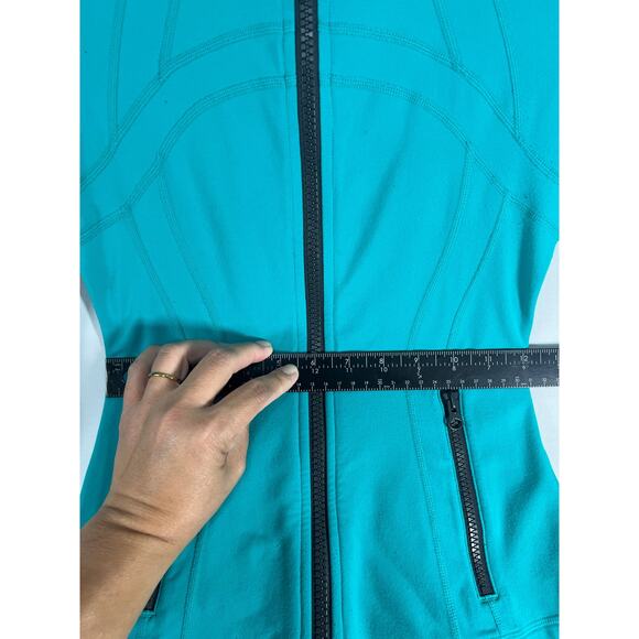 Lululemon Jacket Womens Teal Define Jacket Full ZIp Mock Neck Vented Luon Size 2 - Picture 5 of 9